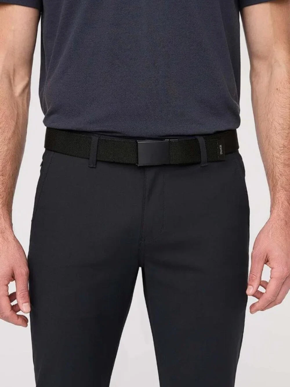 DUER Men's Reversible Stretch Belt Size S in Black/Charcoal